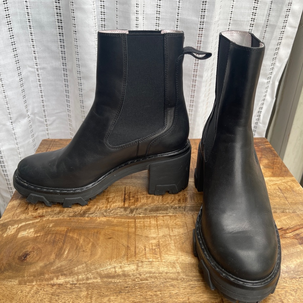rag & bone black leather Chelsea boots
